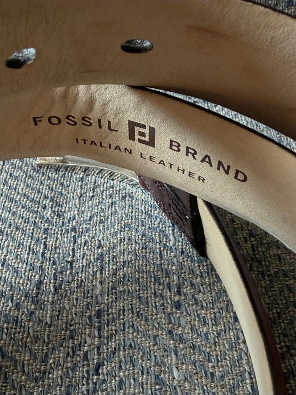 Fossil Brown Leather Belt Size: 44”